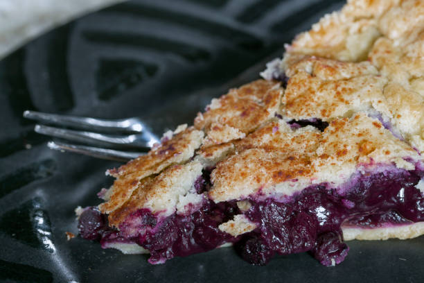 istock Fresh slice of blueberry pie 941216656