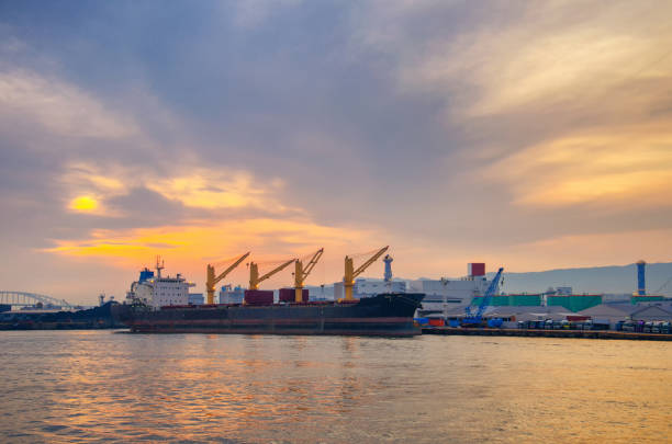 istock Containers loading by crane , Trade Port , Shipping 941220858