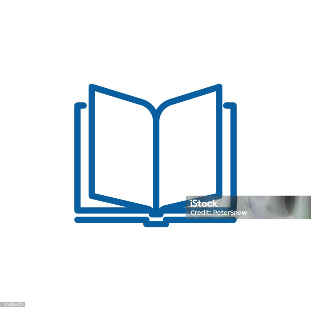 Open book thin line icon. Vector design illustration vector eps10 Book stock vector