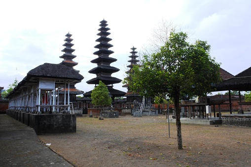 View of ethnic Hindu Meru temple, Mataram, Lombok Island, Indonesia