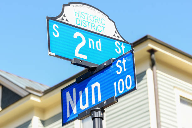 istock Street signs showing Second and Nun streets 941225628