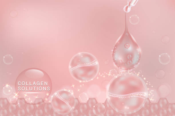istock Pink collagen Serum drop, cosmetic advertising background ready to use, luxury skin care ad 941249332