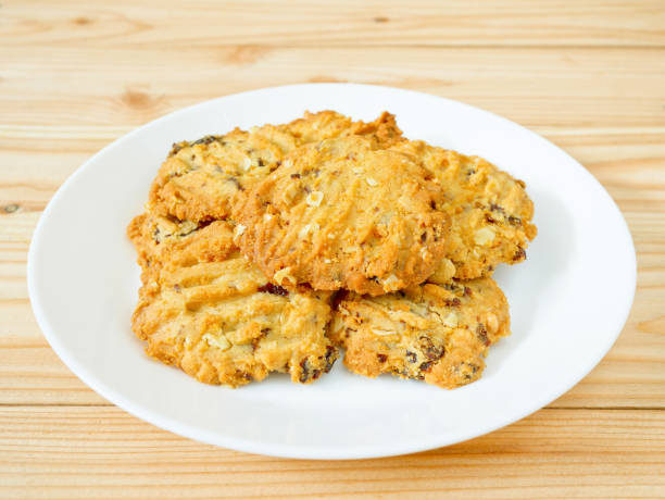 istock Oatmeal cookies with raisins and cashew nuts 941250894