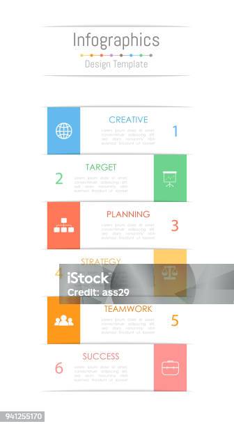 Infographic Design Elements For Your Business Data With 6 Options Parts Steps Timelines Or Processes Vector Illustration Stock Illustration - Download Image Now