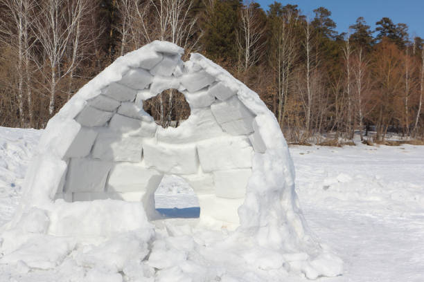 istock Igloo unfinished on a snow glade in the winter 941258582