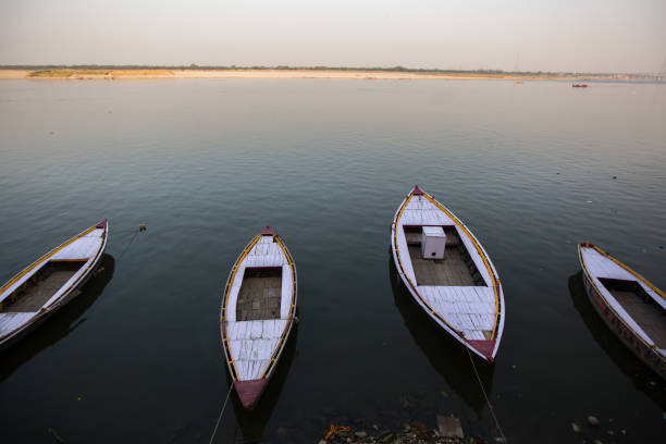 istock Boats in the Ganges river, Varanasi, India. 941259558