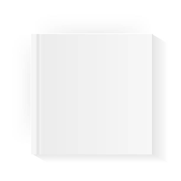istock Blank square book cover template . Mock up closed magazine or notebook. Isolated on white background. Vector Illustration 941260088