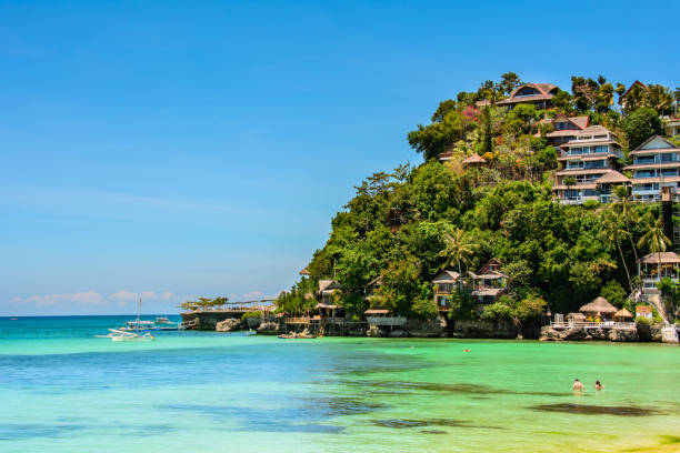Paradise Lagoon on Boracay, Philippines stock photo