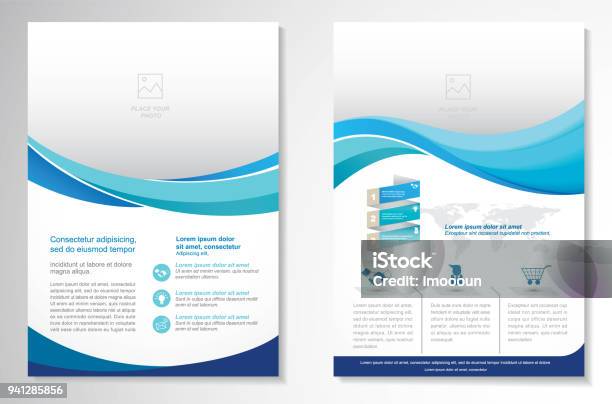 Vector Brochure Flyer Design Layout Template Stock Illustration - Download Image Now - Template, Plan - Document, Curve