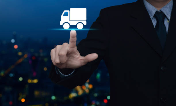 istock Truck delivery service concept 941289738