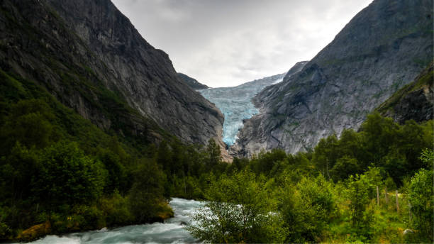 istock Panoramic view to Briksdal Glacier in Norway 941290188