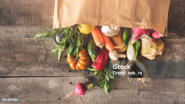 Fresh Vegetables Healthy Food Concept Stock Photo - Download Image Now - Vegetable, Food, Fruit