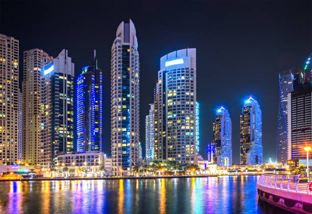 istock Modern sity at night with skyscrapers 941294590