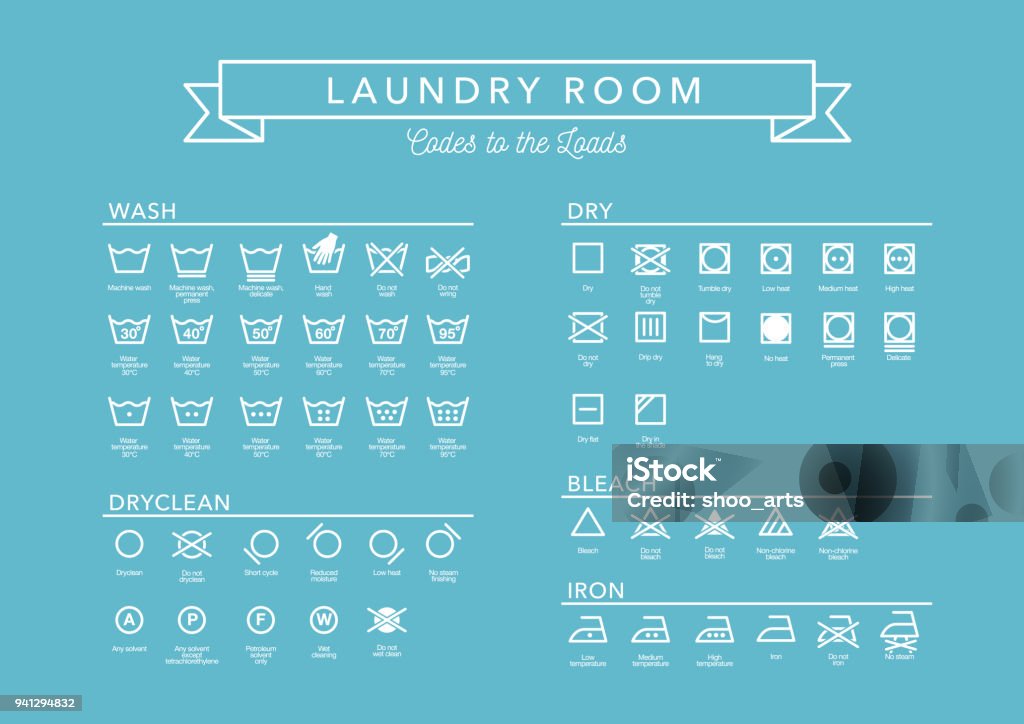 Laundry Vector Icons set, full collection Laundry Vector Icons set, full label collection Laundromat stock vector
