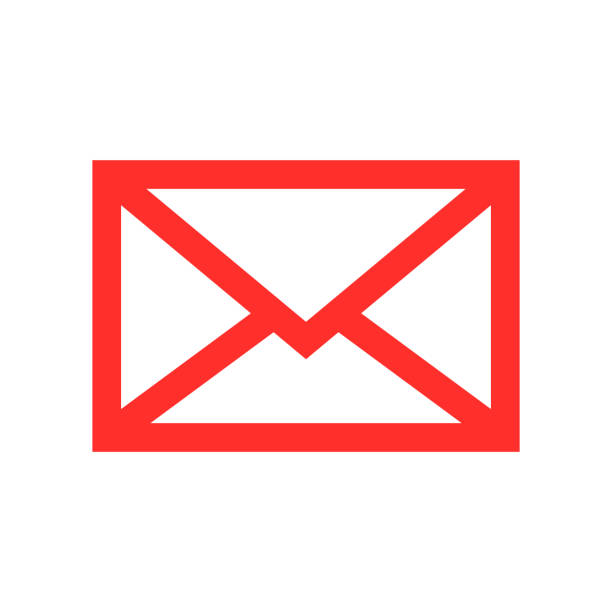 illustrations, cliparts, dessins animés et icônes de courrier électronique, courrier, enveloppe icône isolé vecteur - red asia send mail