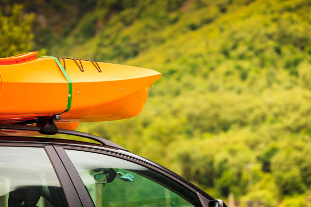 istock Car with canoes on top 941306470