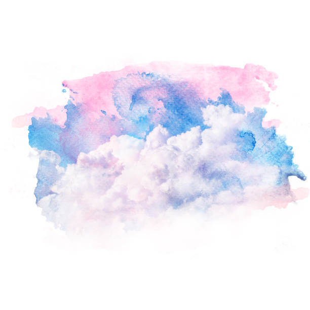 istock Watercolor illustration of sky with cloud. 941309798