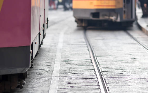 istock Typical tram railway in Milan, Italy 941316170