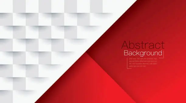 Vector illustration of Red and white abstract background vector.