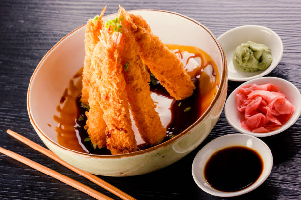istock fried king prawns inside a bowl, japanese food 941324206