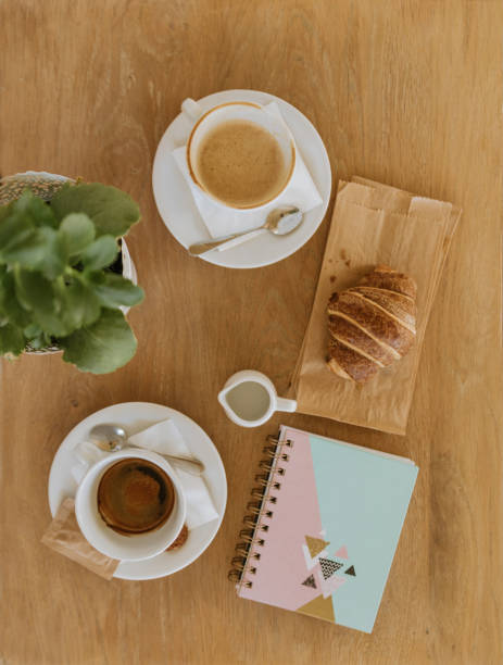 istock Breakfast And Coffee On A Wooden Table 941325822