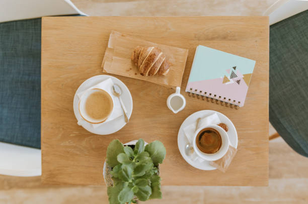 istock Breakfast And Coffee On A Wooden Table 941326104