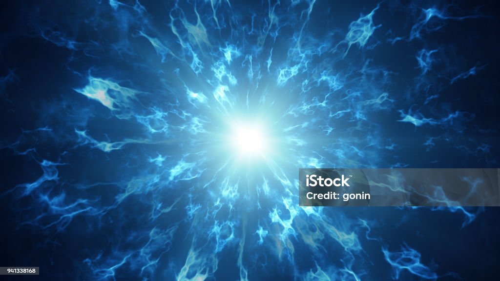 Fractal blue plasma waves abstract futuristic background Fractal blue plasma waves. Abstract science fiction futuristic concept. Computer generated image Backgrounds Stock Photo