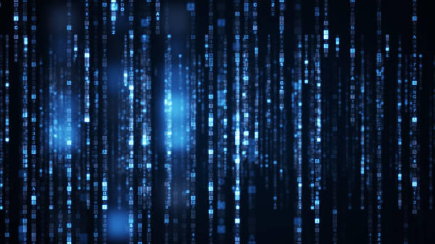 istock Columns of blue HEX digital symbols 941338338