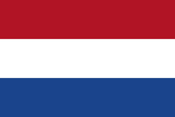 die flagge der niederlande. nationales symbol des staates. vektor-illustration. - holland stock-grafiken, -clipart, -cartoons und -symbole