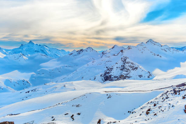 istock Snow winter peaks in mountains range 941352458
