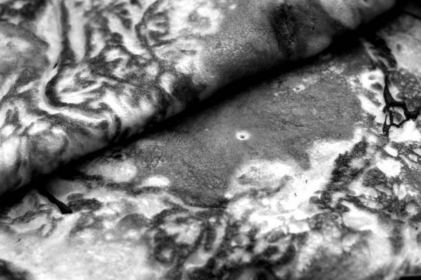 istock Plate with pancakes in black and white. 941355328