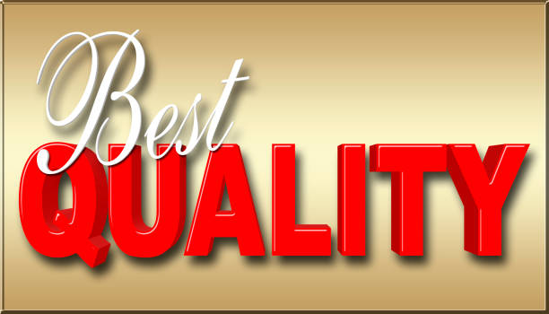 istock Stock Illustration - Large Text: Best Quality, Golden Text: Best, Red Text: Quality, 3D Illustration, Golden Background. 941355346