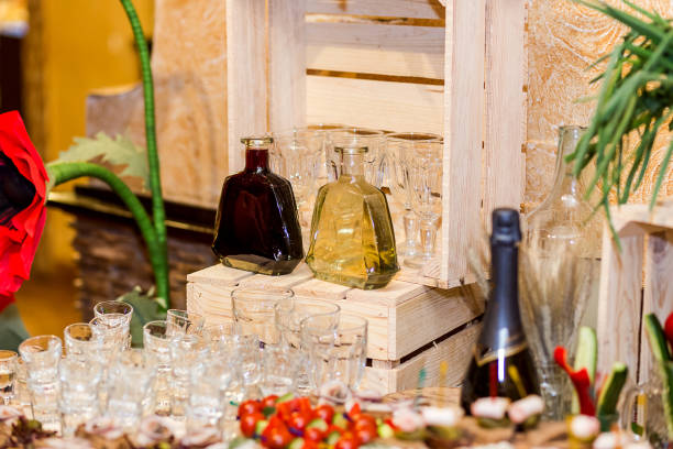 istock holiday buffet table served by different canape, sandwiches, snacks ready for eating in restaurant. Traditional Ukrainian food 941355440
