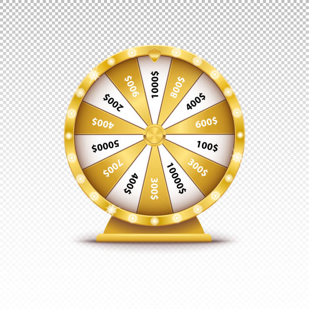 illustrazioni stock, clip art, cartoni animati e icone di tendenza di ruota realistica della fortuna d'oro rotante su sfondo trasparente. - roulette roulette wheel gambling spinning