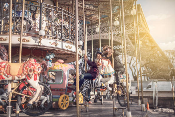 istock Best friends having fun on Carousel 941356726
