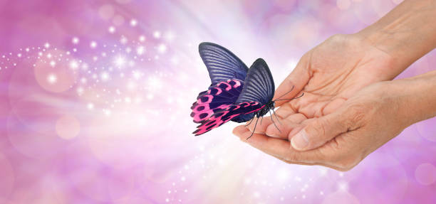 istock Special moment with a beautiful butterfly 941360616