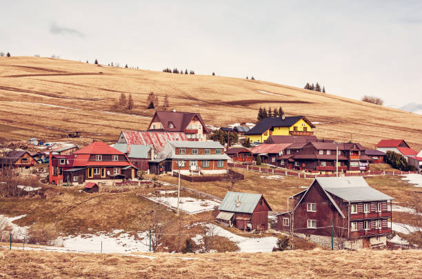 istock Folk architecture in Zdiar village, red filter 941370534