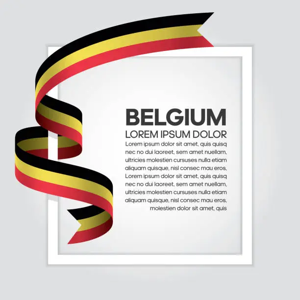 Vector illustration of Belgium flag background