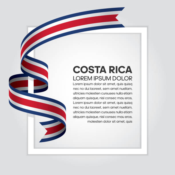 tła flagi kostaryki - costa rica stock illustrations