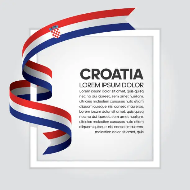 Vector illustration of Croatia flag background