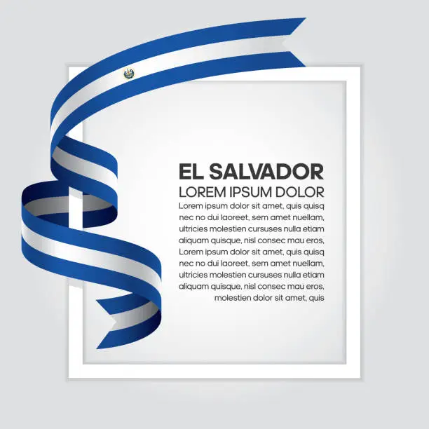 Vector illustration of El Salvador flag background