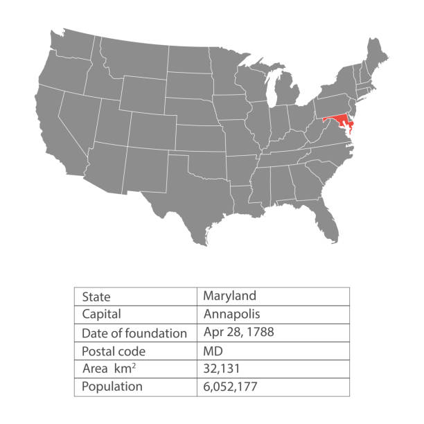 istock States of America territory on white background. Maryland. Separate state. Vector illustration 941378858