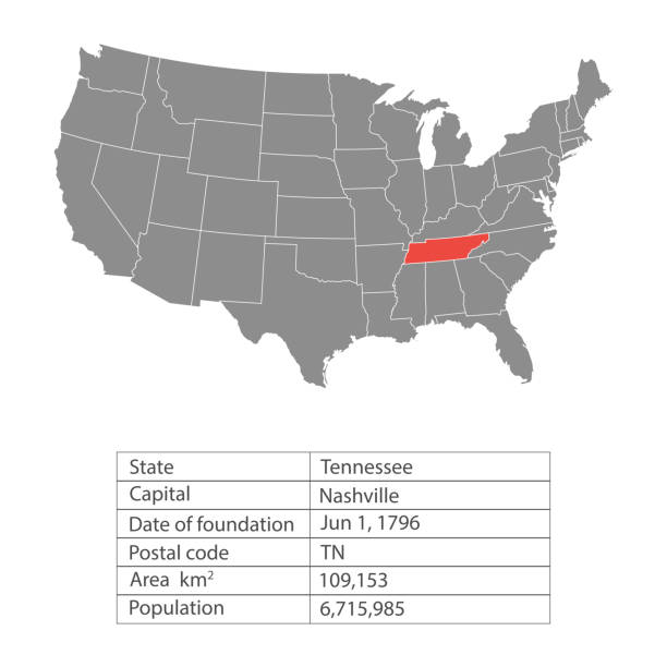 istock States of America territory on white background. Tennessee. Separate state. Vector illustration 941379262