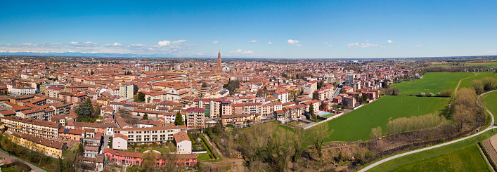Aerial View of Siena, Aerial view of Piazza del Campo, Aerial view of Siena Cathedral in Italy-Tuscany Europe, Siena City View, Siena Cathedral\n\nSiena is a city in Tuscany, Italy. It is the capital of the province of Siena. Siena is the 12th largest city in the region by number of inhabitants, with a population of 53,062 as of 2022.\n\nPiazza del Campo is the main public space of the historic center of Siena, a city in Tuscany, Italy, and the campo regarded as one of Europe's greatest medieval squares. It is renowned worldwide for its beauty and architectural integrity.\n\nThe twice-a-year horse-race, Palio di Siena, is held around the edges of the piazza. The piazza is also the finish location of the annual road cycling race Strade Bianche.\n\nSiena Cathedral (Italian: Duomo di Siena) is a medieval church in Siena, Italy, dedicated from its earliest days as a Roman Catholic Marian church, and now dedicated to the Assumption of Mary.\n\nThe Torre del Mangia is a tower in Siena, in the Tuscany region of Italy. Built in 1338-1348, it is located in the Piazza del Campo, Siena's main square, next to the Palazzo Pubblico (Town Hall). When built it was one of the tallest secular towers in medieval Italy.