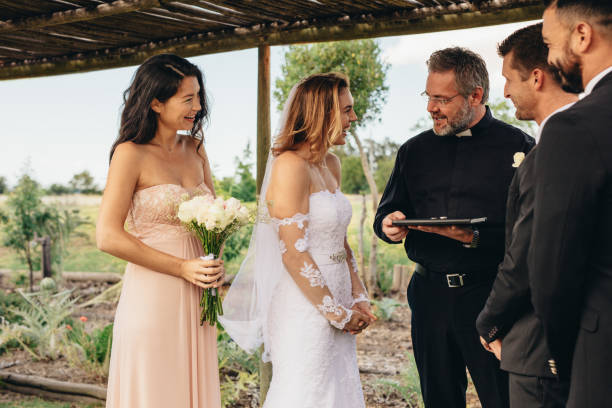 istock Beautiful wedding ceremony outdoors 941382758
