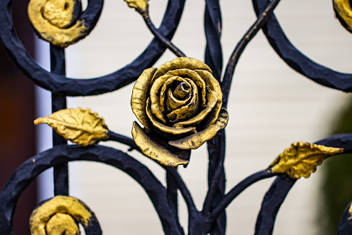 Detalles Estructura Y Adornos De Puerta De Hierro Forjado Ornamen Decorativo Con Rosas De Metal Foto de stock y más banco de imágenes de Acero - iStock Detalles Estructura Y Adornos De Puerta De Hierro Forjado Ornamen Decorativo Con Rosas De Metal Foto de stock y más banco de imágenes de Acero - iStock