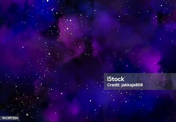 Abstract Galaxy Background Stock Photo - Download Image Now - Purple, Star Shape, Galaxy