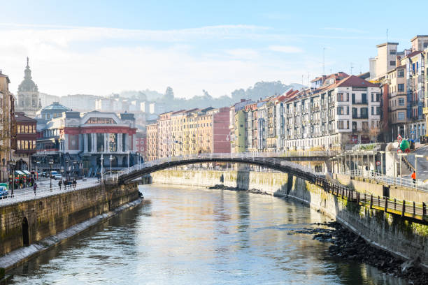 istock bilbao old town view on sunny day, Spain 941407322