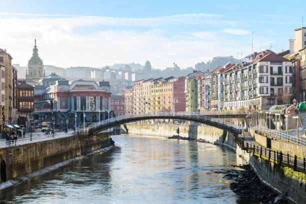 istock bilbao old town view on sunny day, Spain 941407354