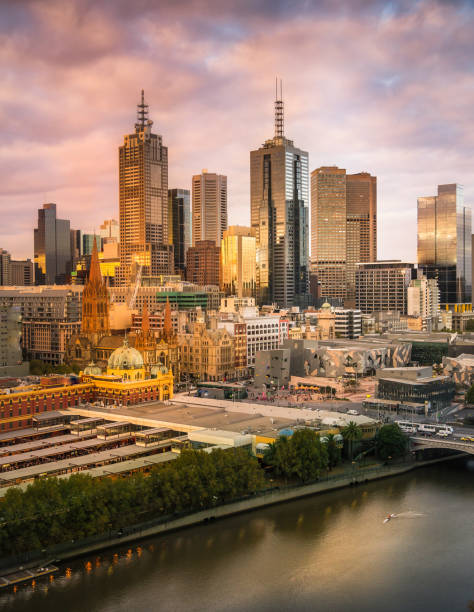 istock Skyline of Melbourne along the river Yarra from a high vantage point 941408046